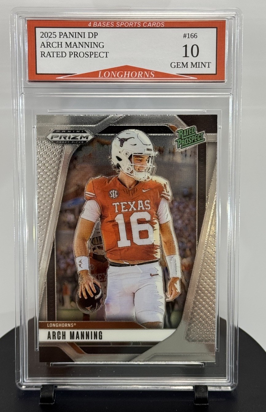 2025 Panini Prizm DP Arch Manning Texas Longhorns Card #166 Gem Mint 10