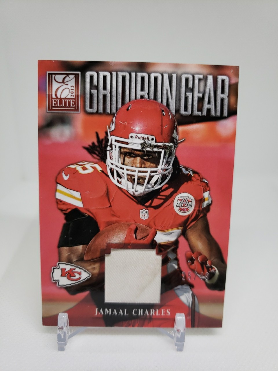 2013 Jamaal Charles Patch Panini Elite Gridiron Gear Prime /49 #36 KC Chiefs