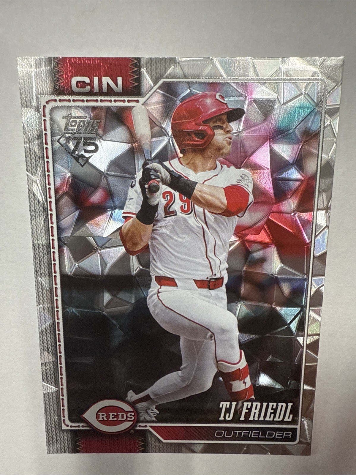 2026 Topps TJ Friedl #338 Diamante Foil Reds
