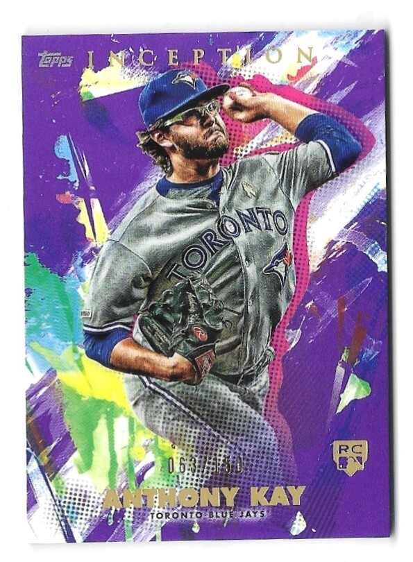 Anthony Kay 2020 Topps Inception PURPLE Rookie RC SP/150 Toronto Blue Jays #53