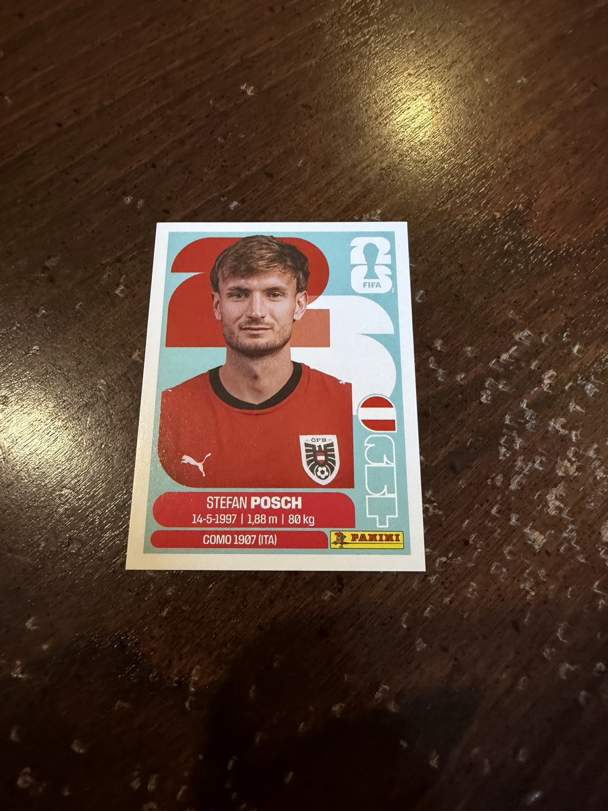 2026 Panini FIFA World Cup Stickers #AUT7 Stefan Posch