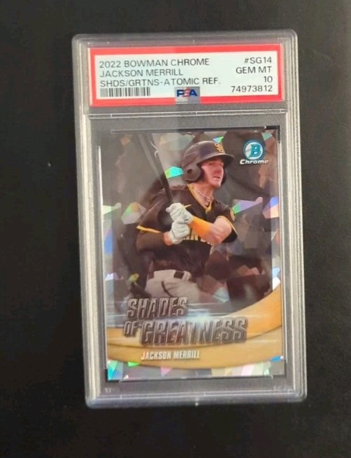 2022 Bowman Chrome Shades of Greatness/Atomic #SG-14 Jackson Merrill RC 57/150