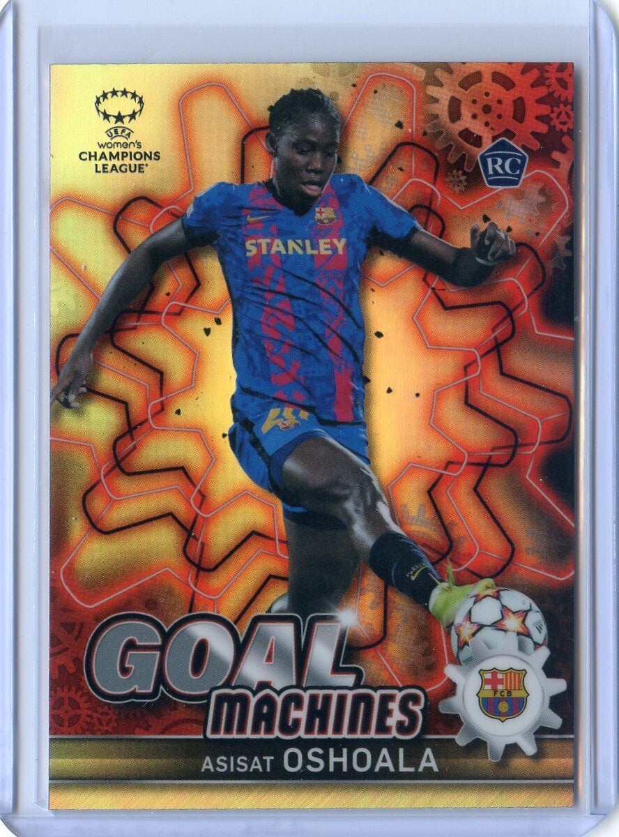 2021-22 Topps Chrome UEFA Women’s ASISAT OSHOALA RC ROOKIE GOAL MACHINES GM-6