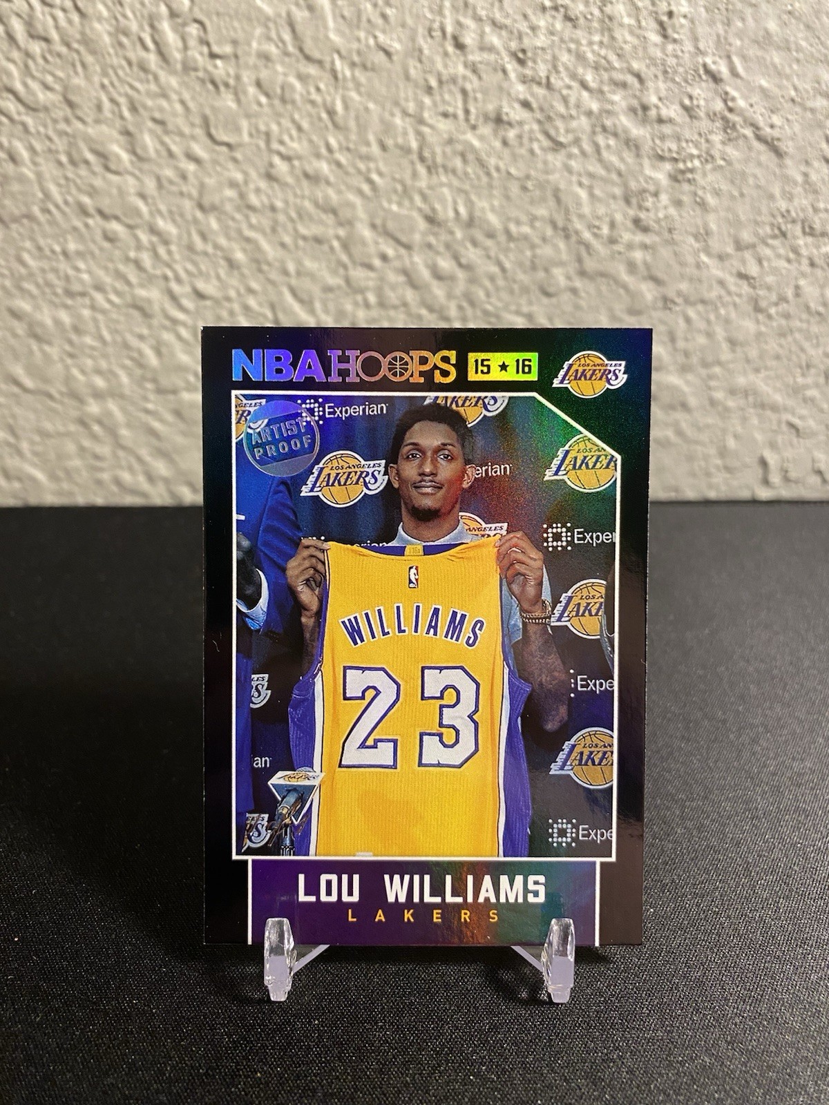 2015-16 Panini Hoops Lou Williams #24 Black Artist Proof 1/1 Los Angeles Lakers