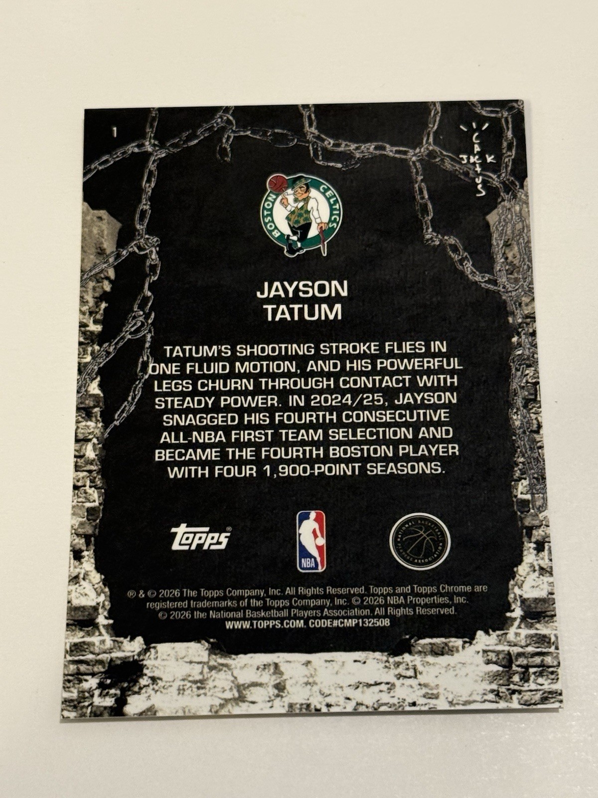 JAYSON TATUM 2025-26 TOPPS CHROME CACTUS JACK GOLD CELTICS #/50