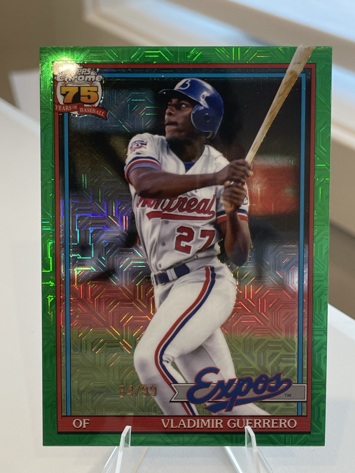 VLADIMIR GUERRERO SR. 2026 Topps Chrome Silver Pack Green Mojo Refractor SP /99!