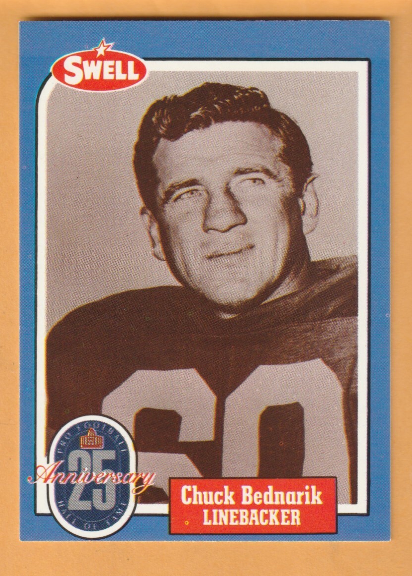 Chuck Bednarik Philadelphia Eagles 1988 Swell Greats #14 HOF Penn Quakers