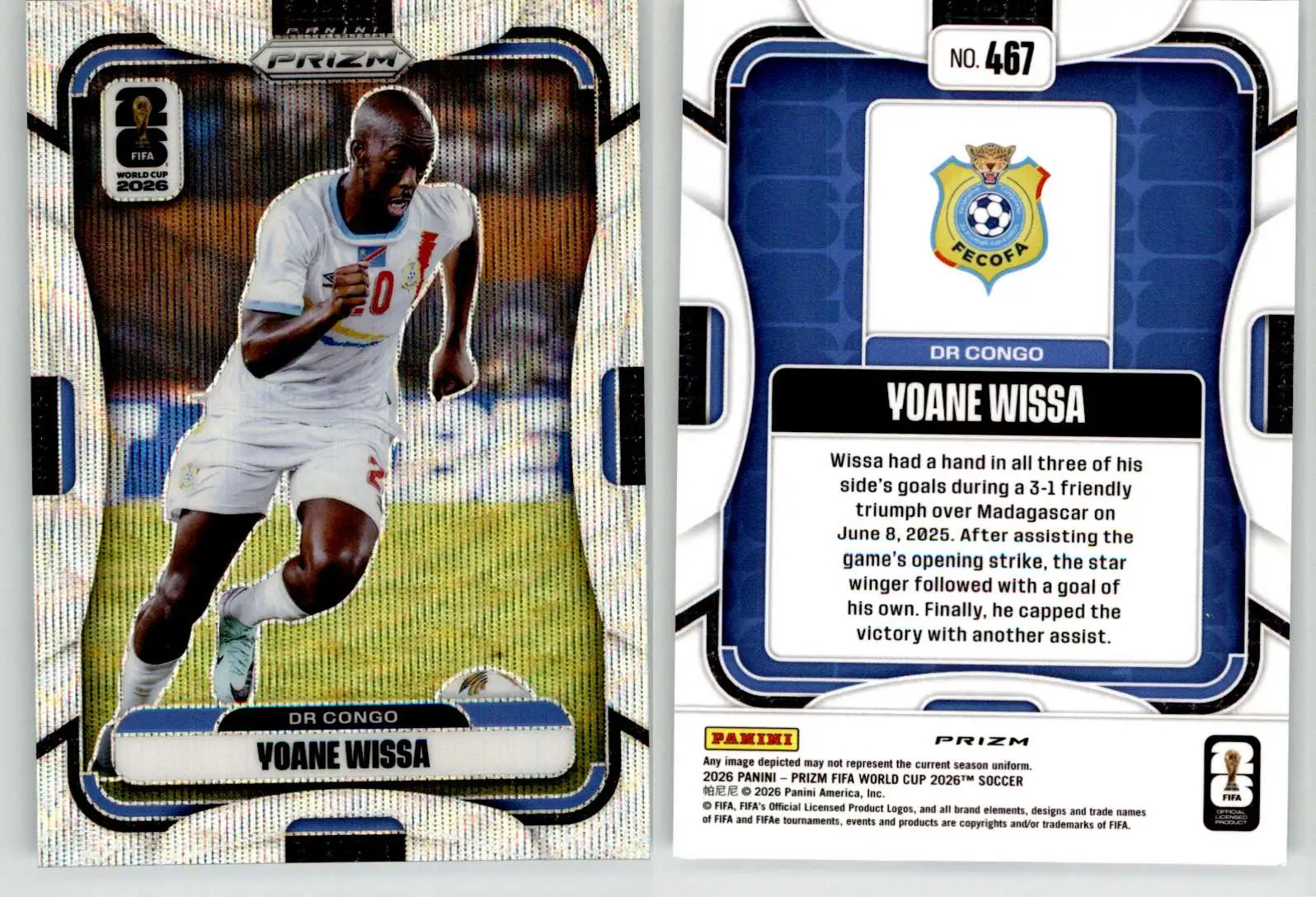 Yoane Wissa 2026 Prizm FIFA World Cup Silver Wave #467 DR Congo