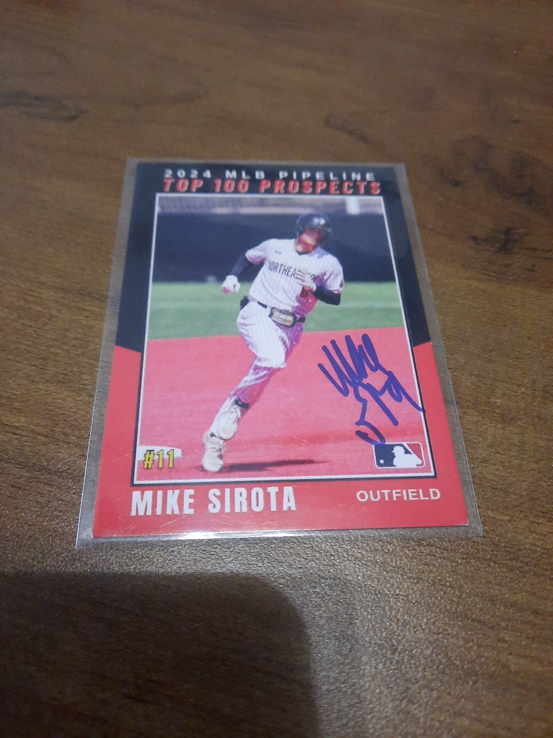 Mike Sirota In Person Signed Autograph LA Dodgers College Card Hot Prospect.