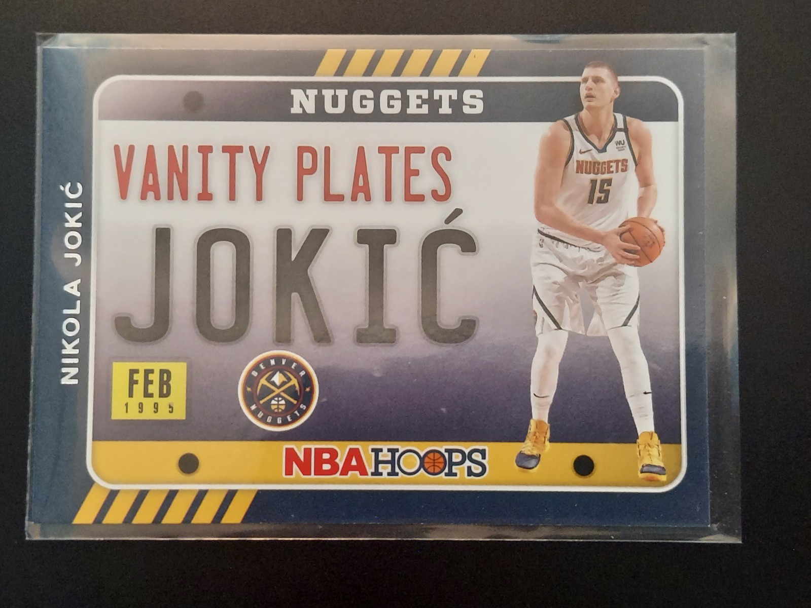 2020-21 NBA Hoops Basketball Nikola Jokic Vanity Plates Insert #17 Nuggets
