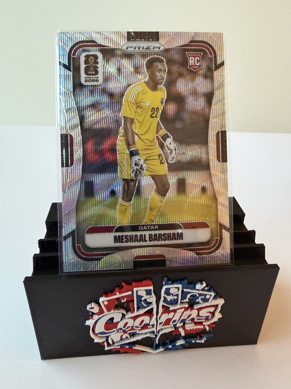 Meshaal Barsham 2026 Prizm FIFA World Cup Silver Wave #376 Qatar Rookie
