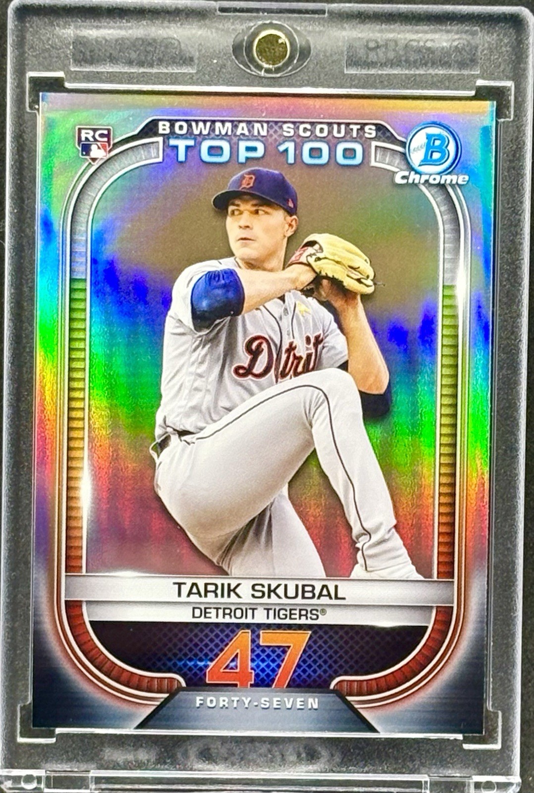 Tarik Skubal RARE ROOKIE RC REFRACTOR INVESTMENT CARD BOWMAN CHROME TIGERS MINT