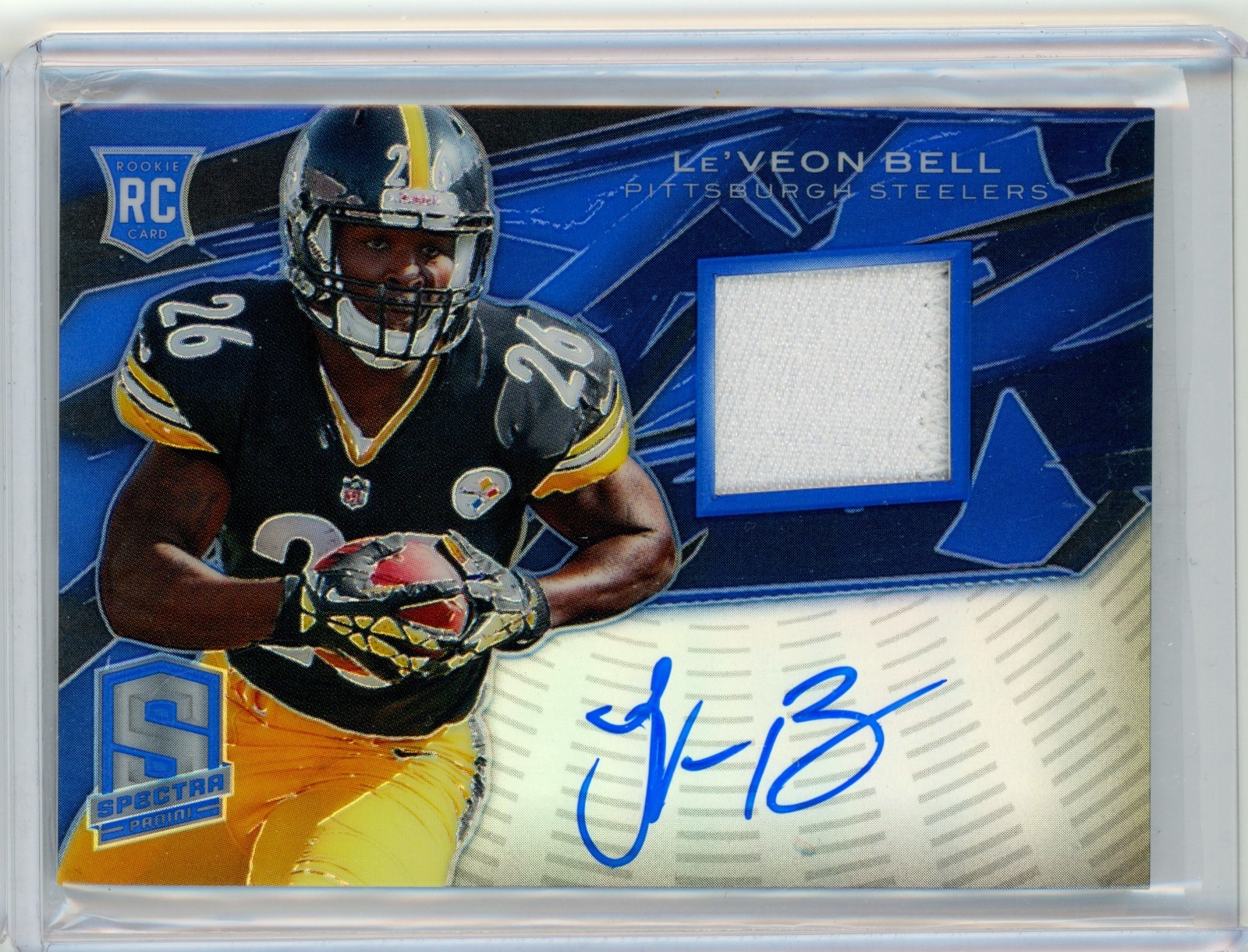2013 Panini Spectra Blue Le’Veon Bell Rookie Patch Autograph /49