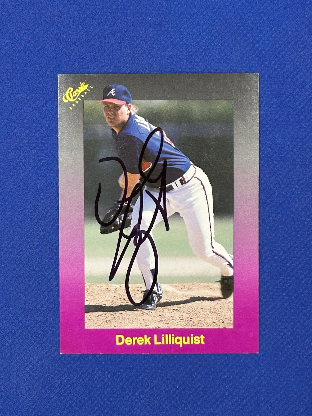 Derek Lilliquist autograph card Braves 1990 Classic #172 auto signed