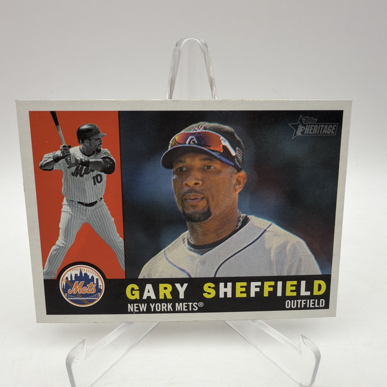 GARY SHEFFIELD 2009 TOPPS HERITAGE HIGH NUMBER SHORT PRINT SP SSP #698 (METS)