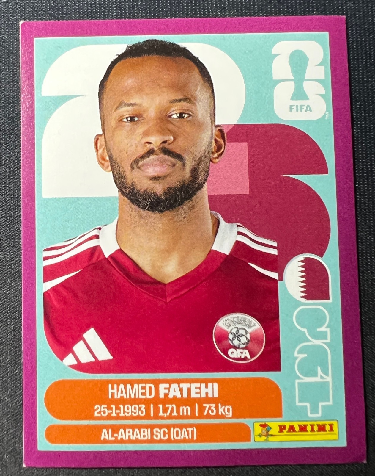 2026 Panini FIFA World Cup Hamed Fatehi Qatar QAT 12 PURPLE Parallel