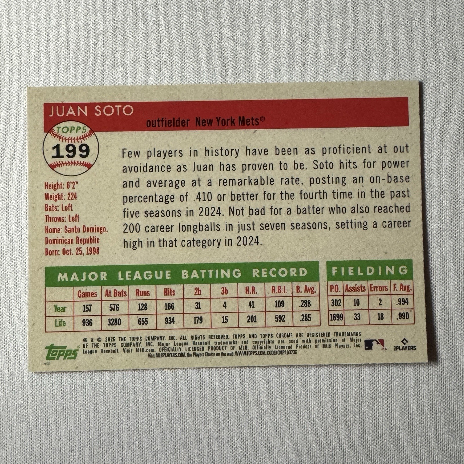 2025 Topps Platinum Baseball Juan Soto New York Mets #199 /75! 🚨