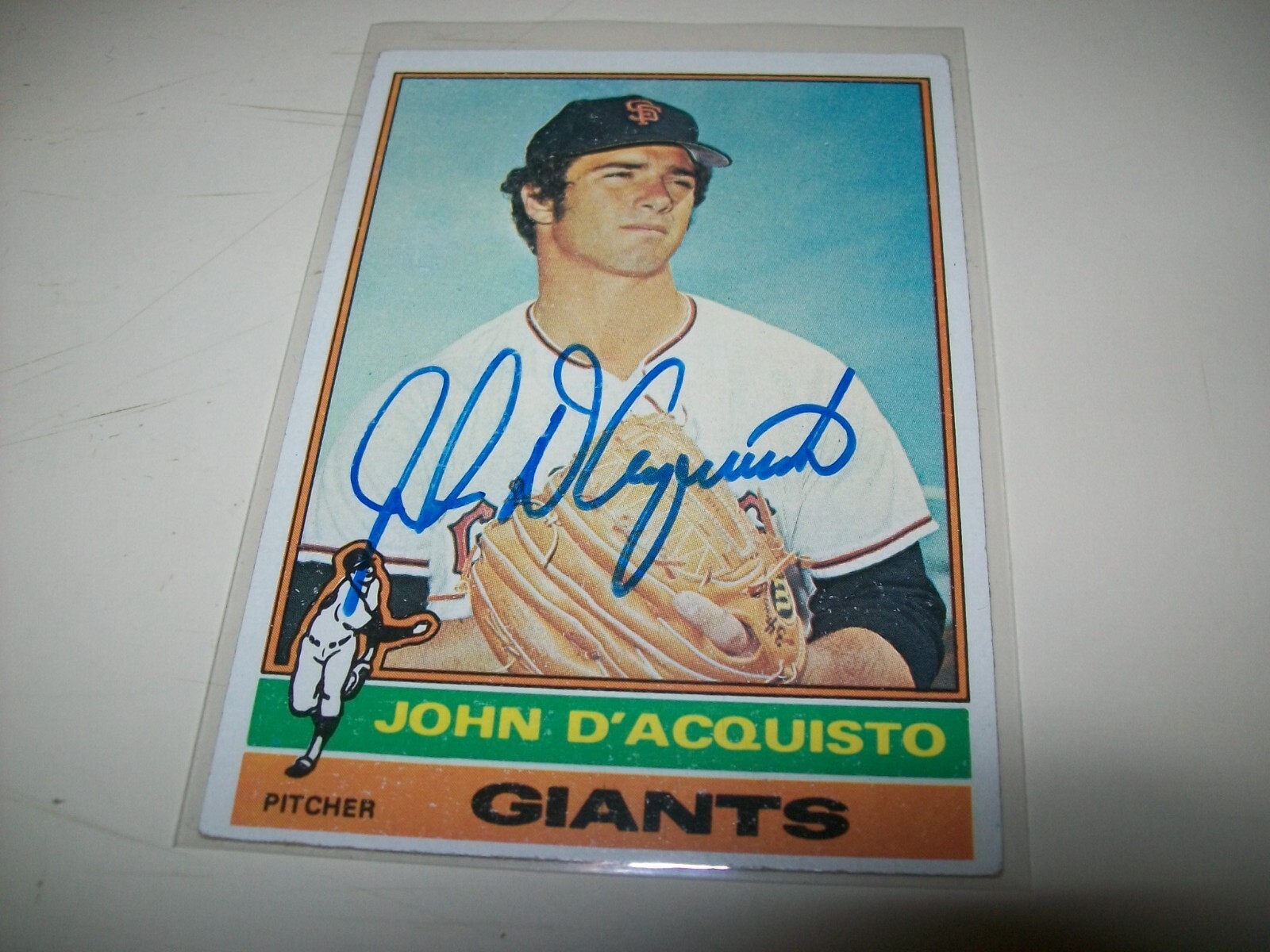 1976 TOPPS JOHN D’ACQUISTO AUTOGRAPH SIGNED AUTO #628 SAN FRANCISCO GIANTS