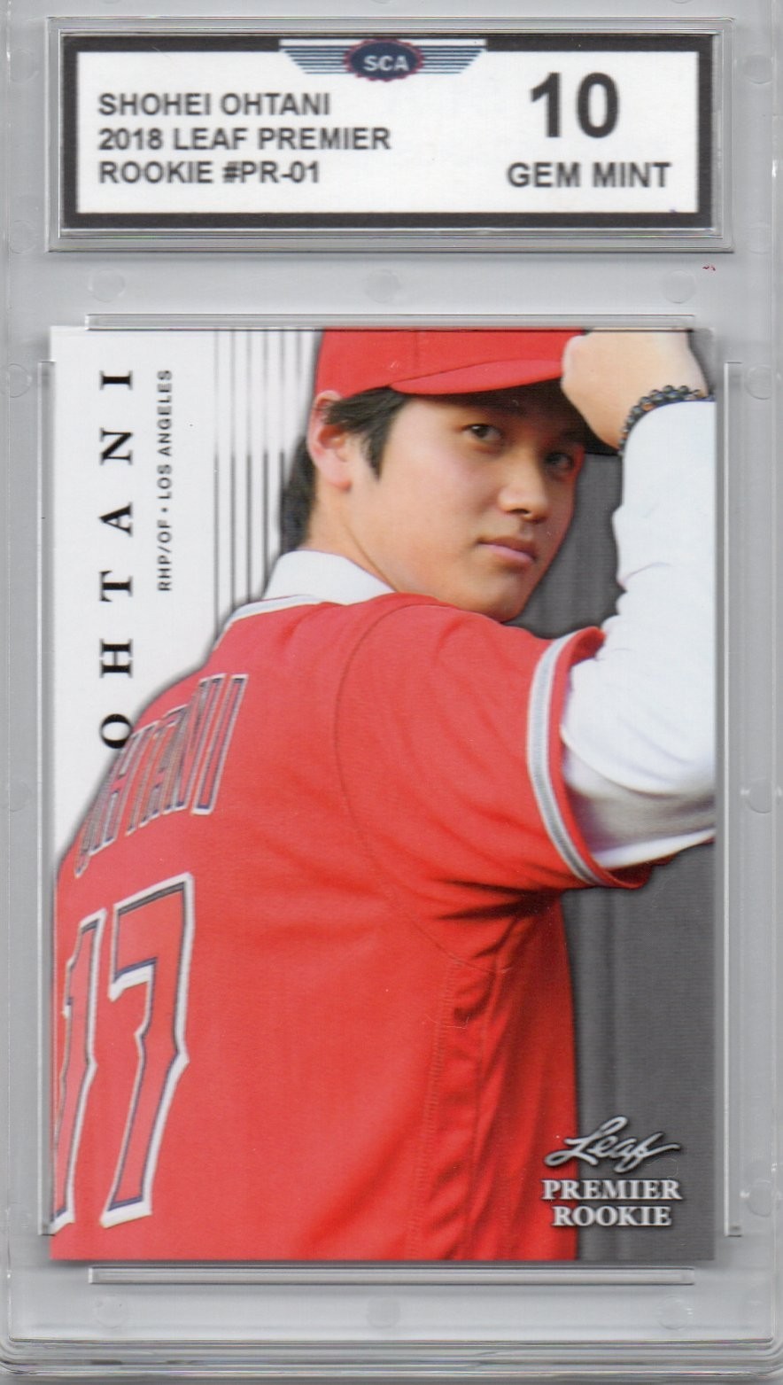 2018 LEAF PREMIER ROOKIE #PR-01 SHOHEI OHTANI BASEBALL CARD ANAHEIM ANGELS P-OF