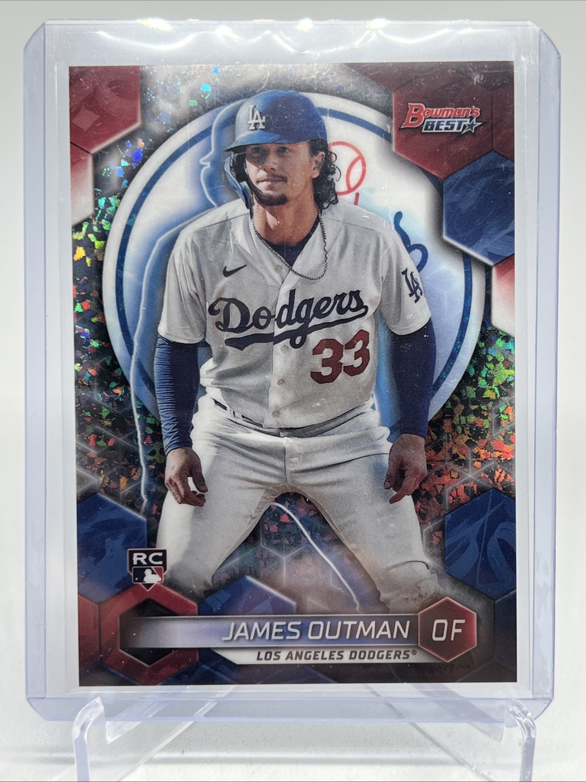 2023 Bowman’s Best – James Outman #63 Mini-Diamond Refractor /299 (RC)