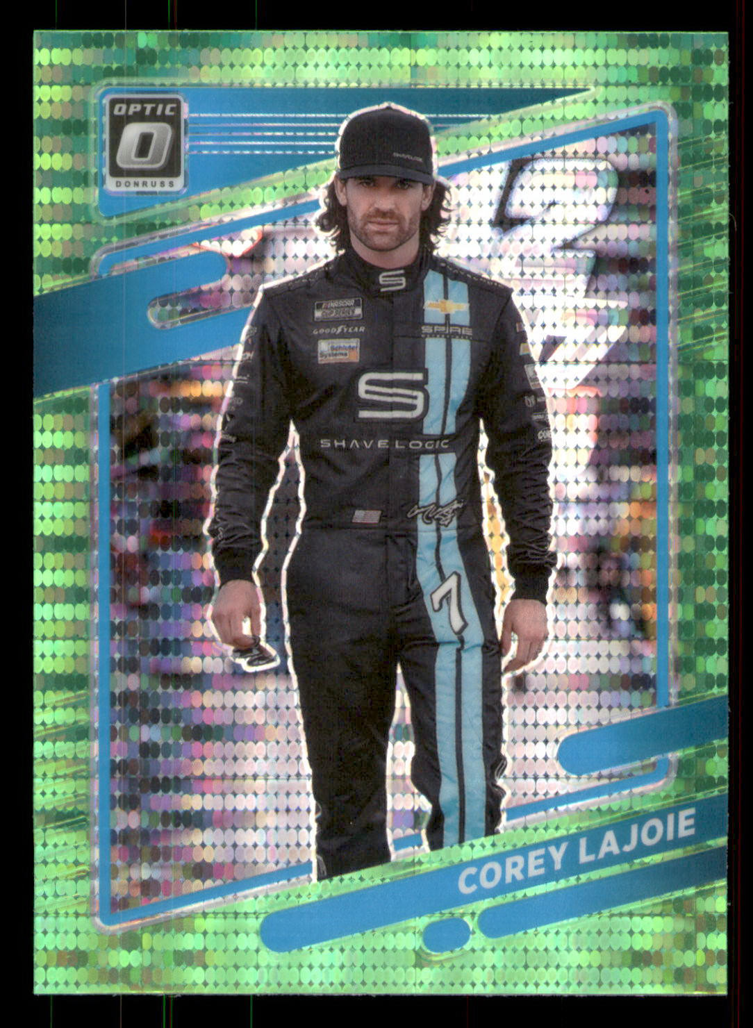 Corey LaJoie 2022 Donruss #34 Optic Lime Green Pulsar Spire Motorsports