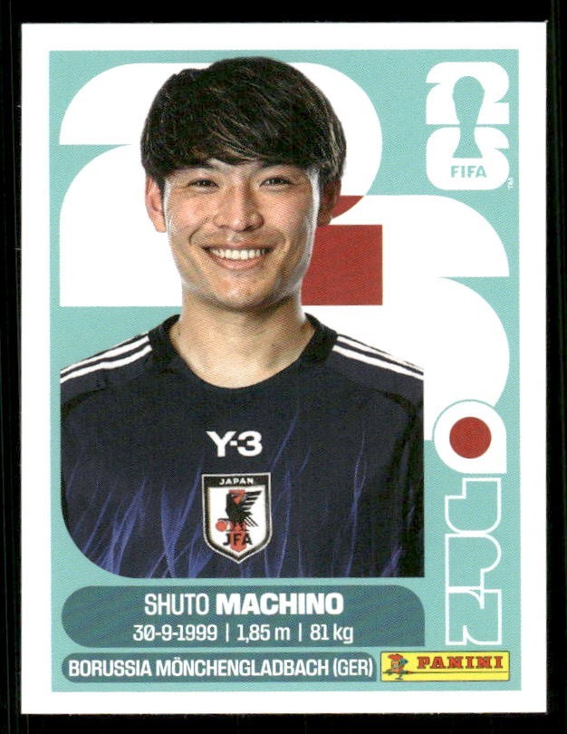 2026 USA Fifa World Cup Panini Sticker SHUTO MACHINO Japan JPN17