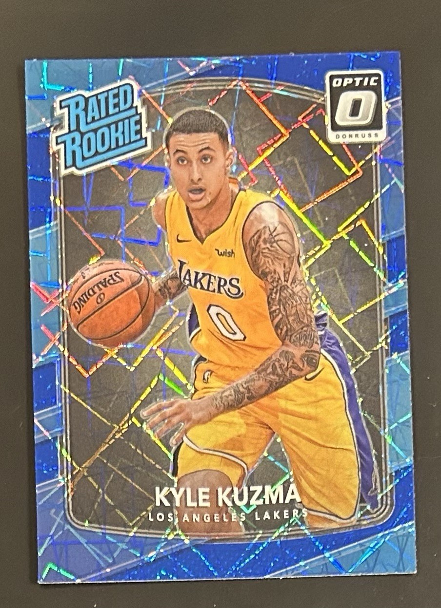 2017-18 Panini Donruss Optic Rated Rookie Blue Velocity Prizm Kyle Kuzma RC #174