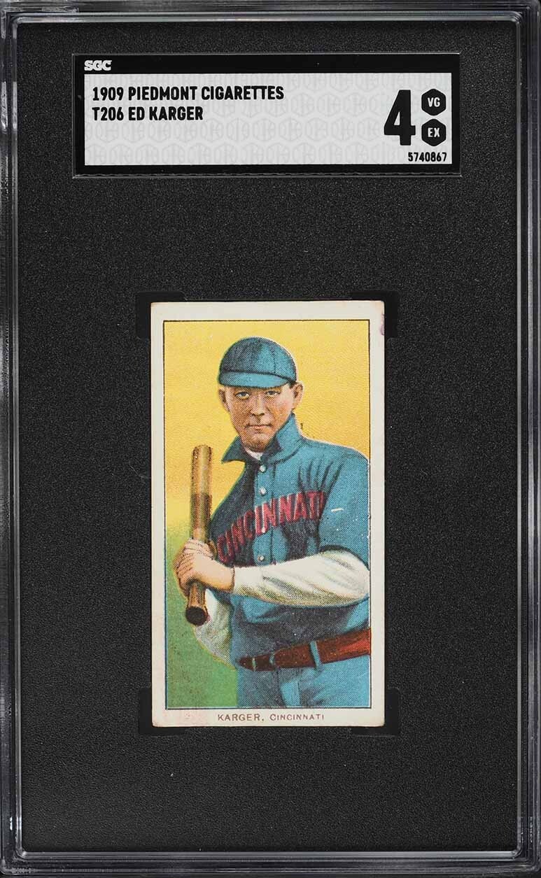 1909-11 T206 Piedmont Ed Karger SGC 4 VGEX