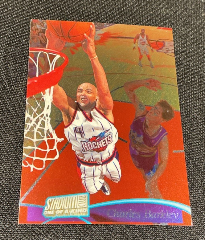 1997-98 Topps Stadium Club One of a Kind Charles Barkley (#’d /150) Read Miscut