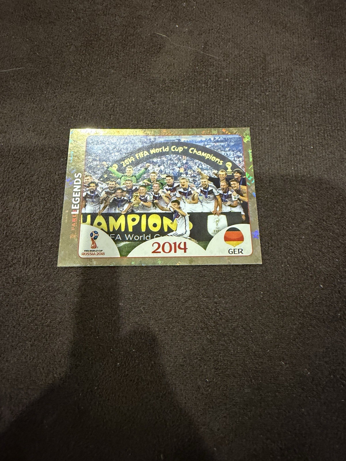 2018 Panini FIFA World Cup Stickers #661 Germany 2014 Gold Legends