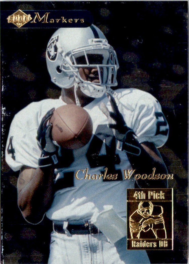 1998 Collector’s Edge First Place Markers Charles Woodson RC Oakland Raiders #22