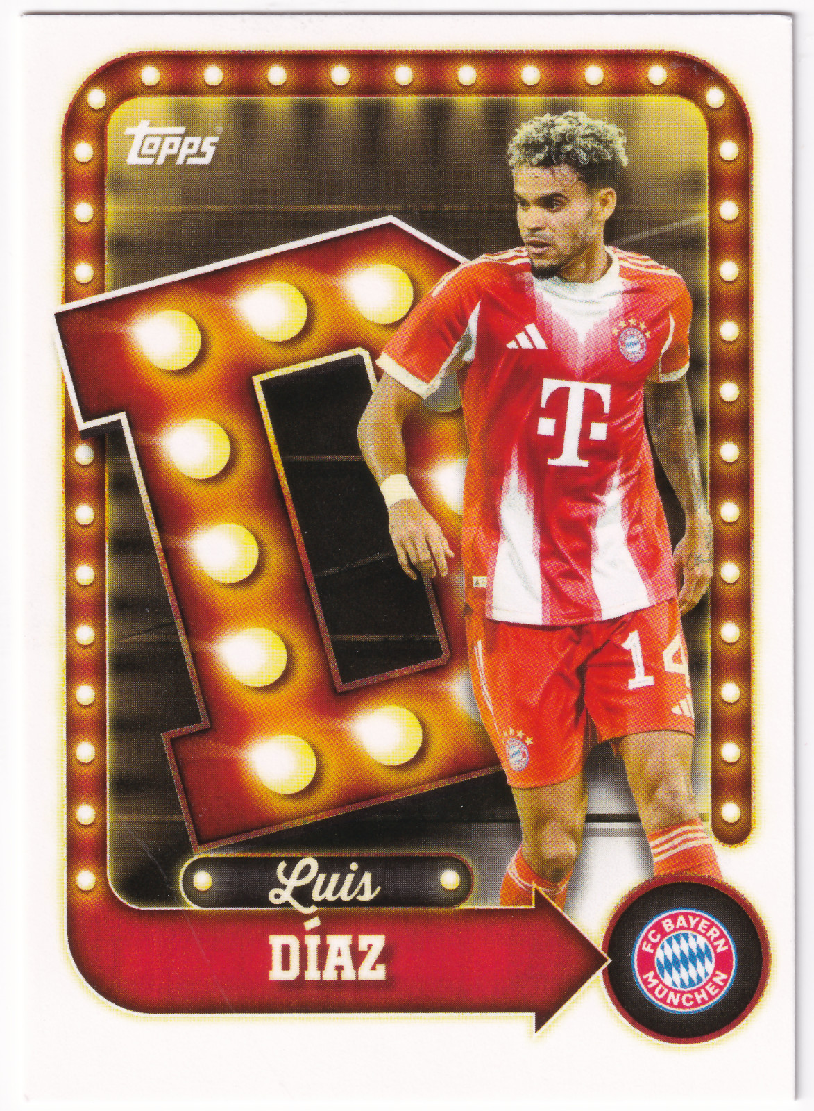 2025-26 Topps FC Bayern Munich Set Luis Diaz 🇨🇴 NAME IN LIGHTS #22