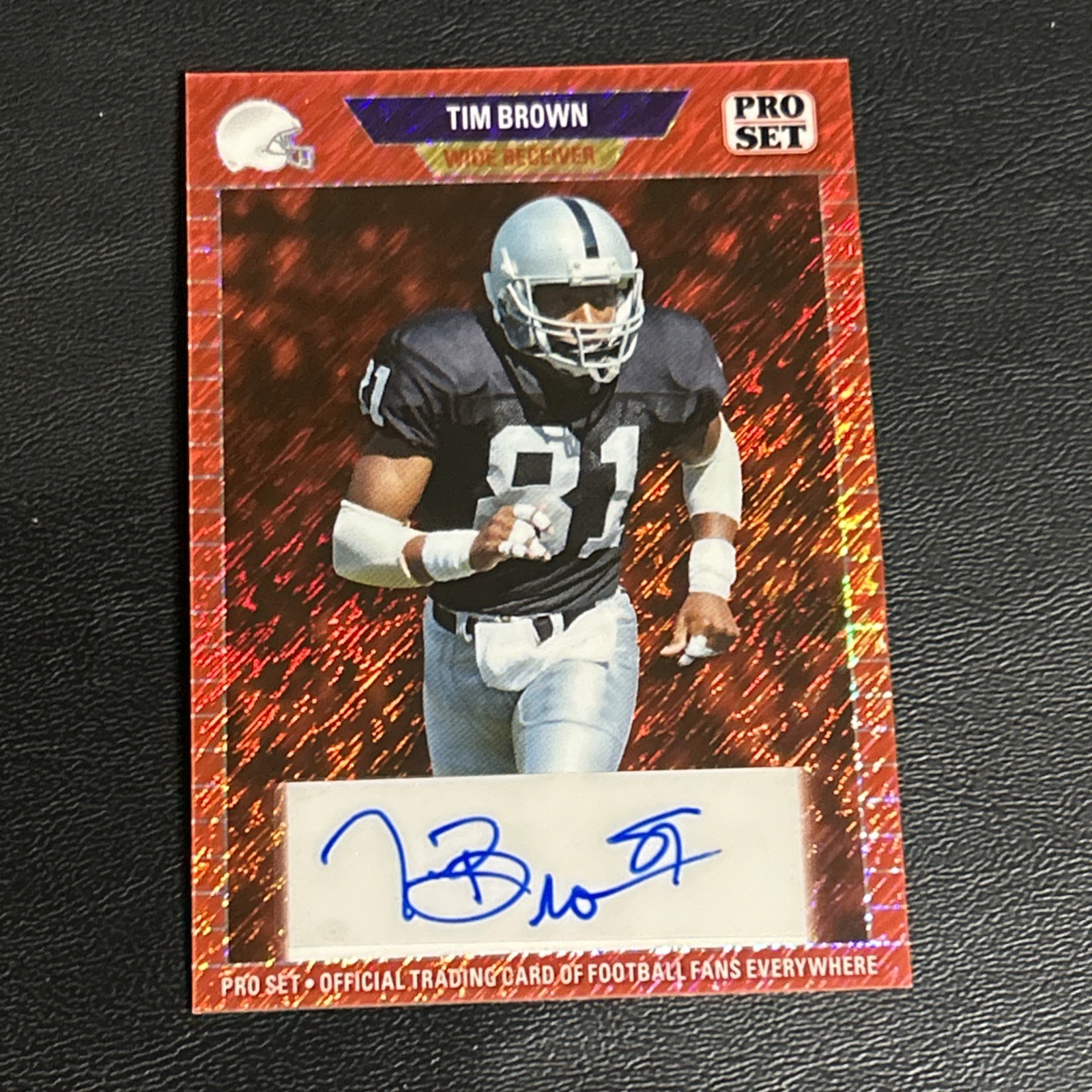 2024 Leaf Collective Pro Set Tim Brown Red Auto /5 Raiders