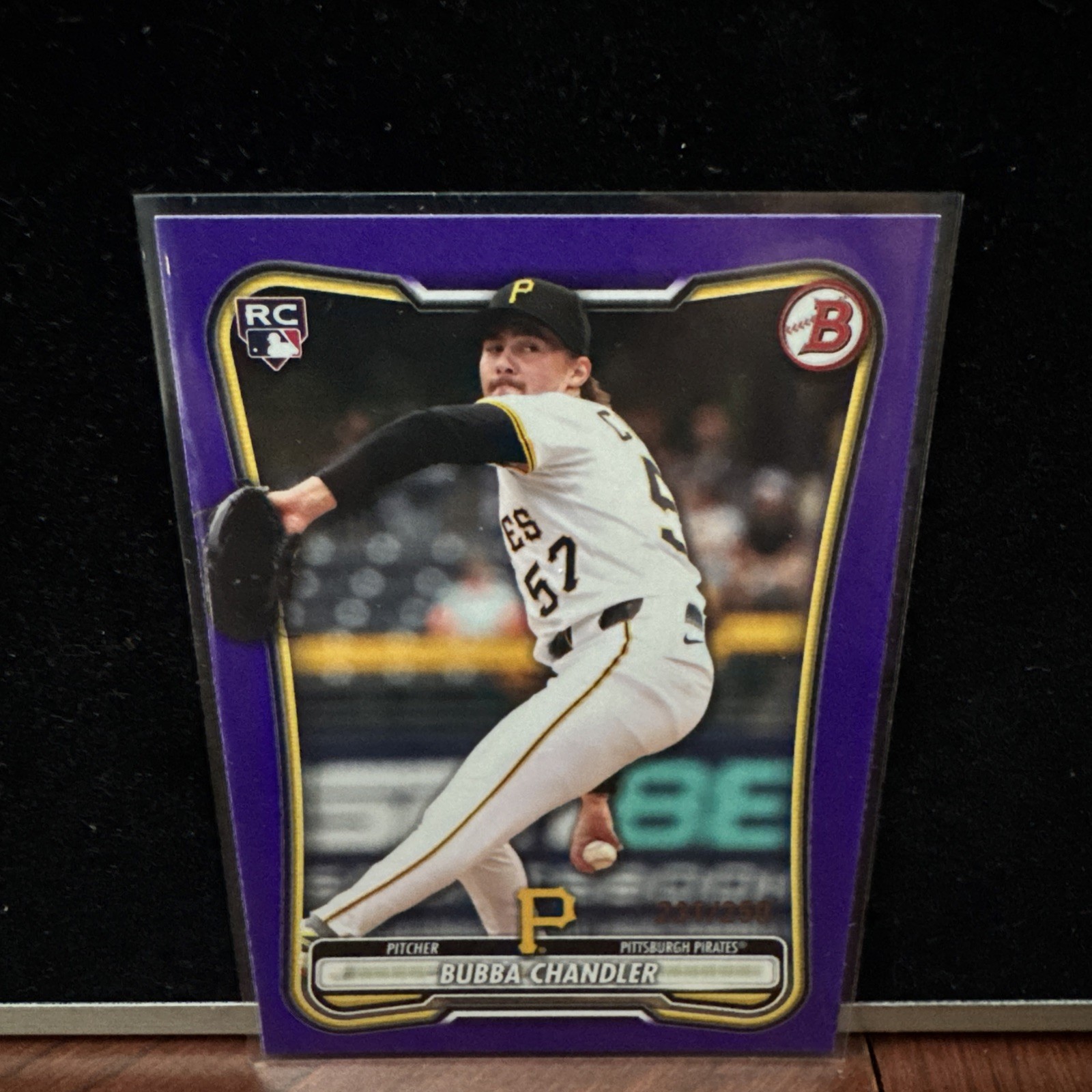 2026 Bowman Bubba Chandler RC 83 Purple Pattern /250 Pittsburgh Pirates
