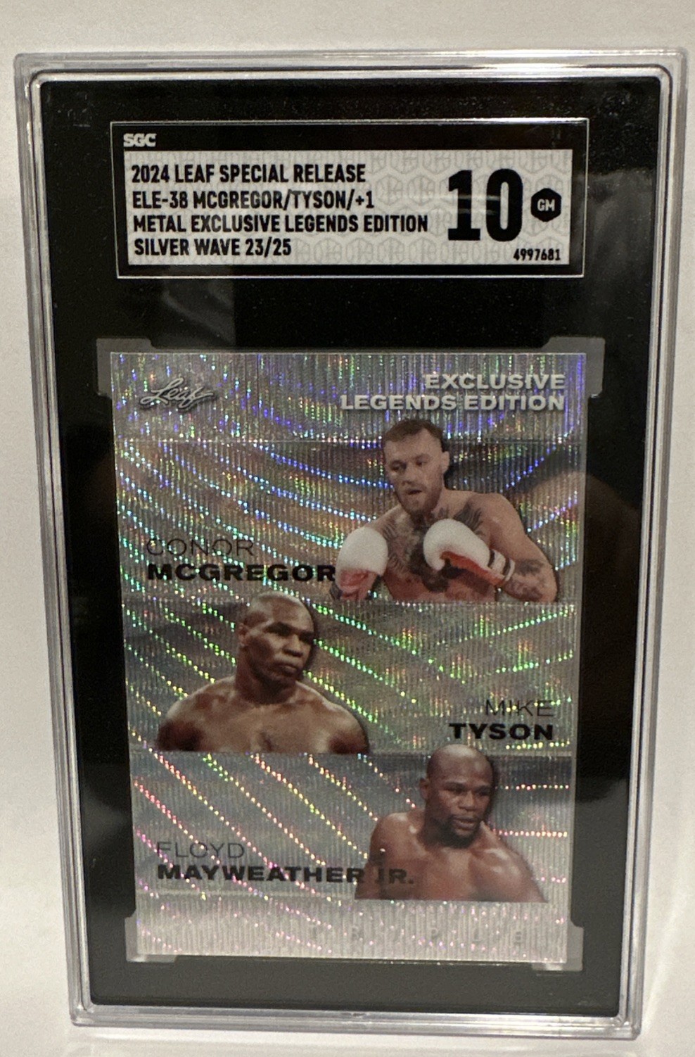 2024 Leaf Trading Exclusive Legends Edition #ELE-38 Tyson/Mcgregor/Mayweather/25