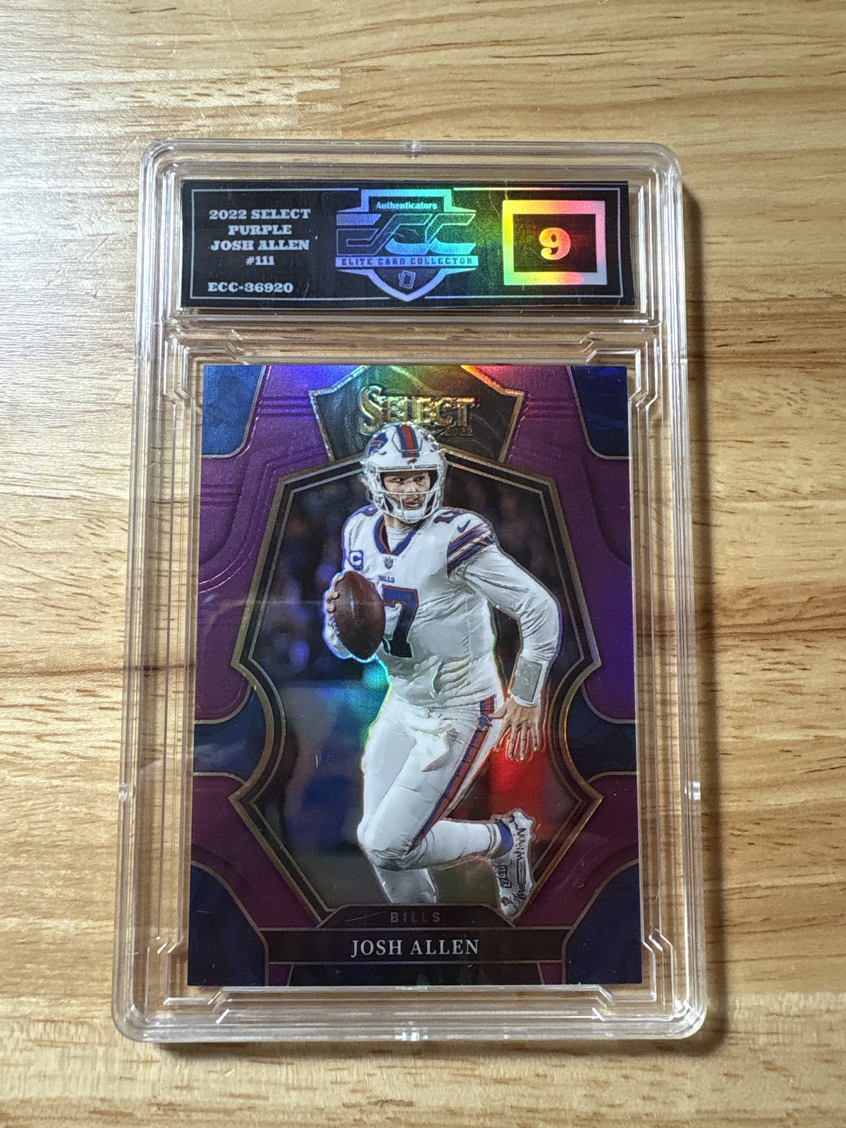 2022 Panini Select #111 Josh Allen Purple Prizm Other 9 #/75