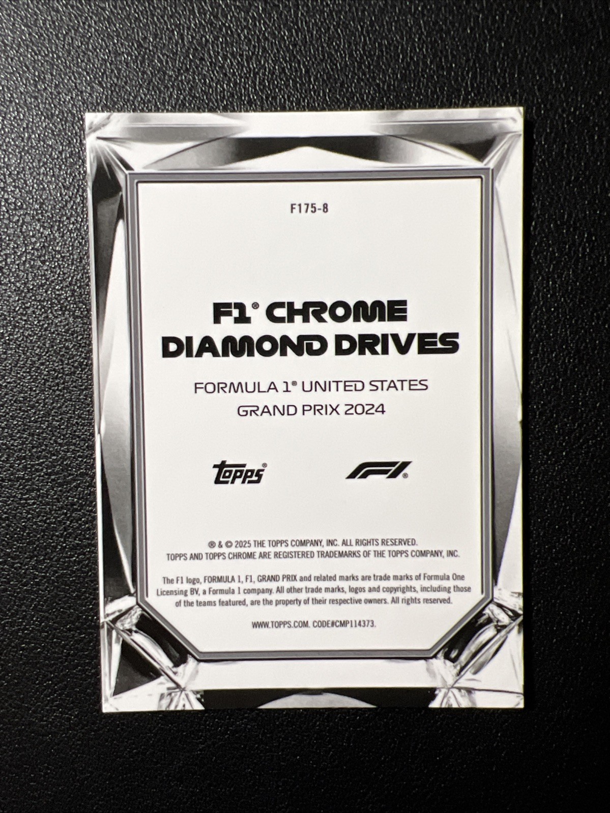 United States Grand Prix 2025 Topps Chrome Formula 1 Diamond Drivers #F175-8