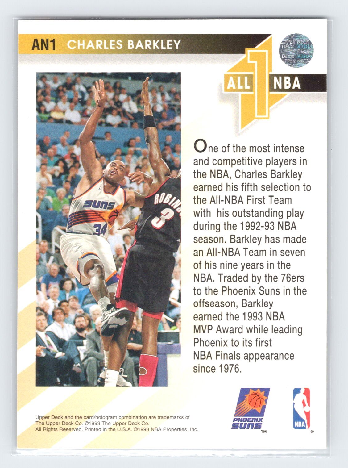 1993-94 Upper Deck #AN1 Charles Barkley All-NBA