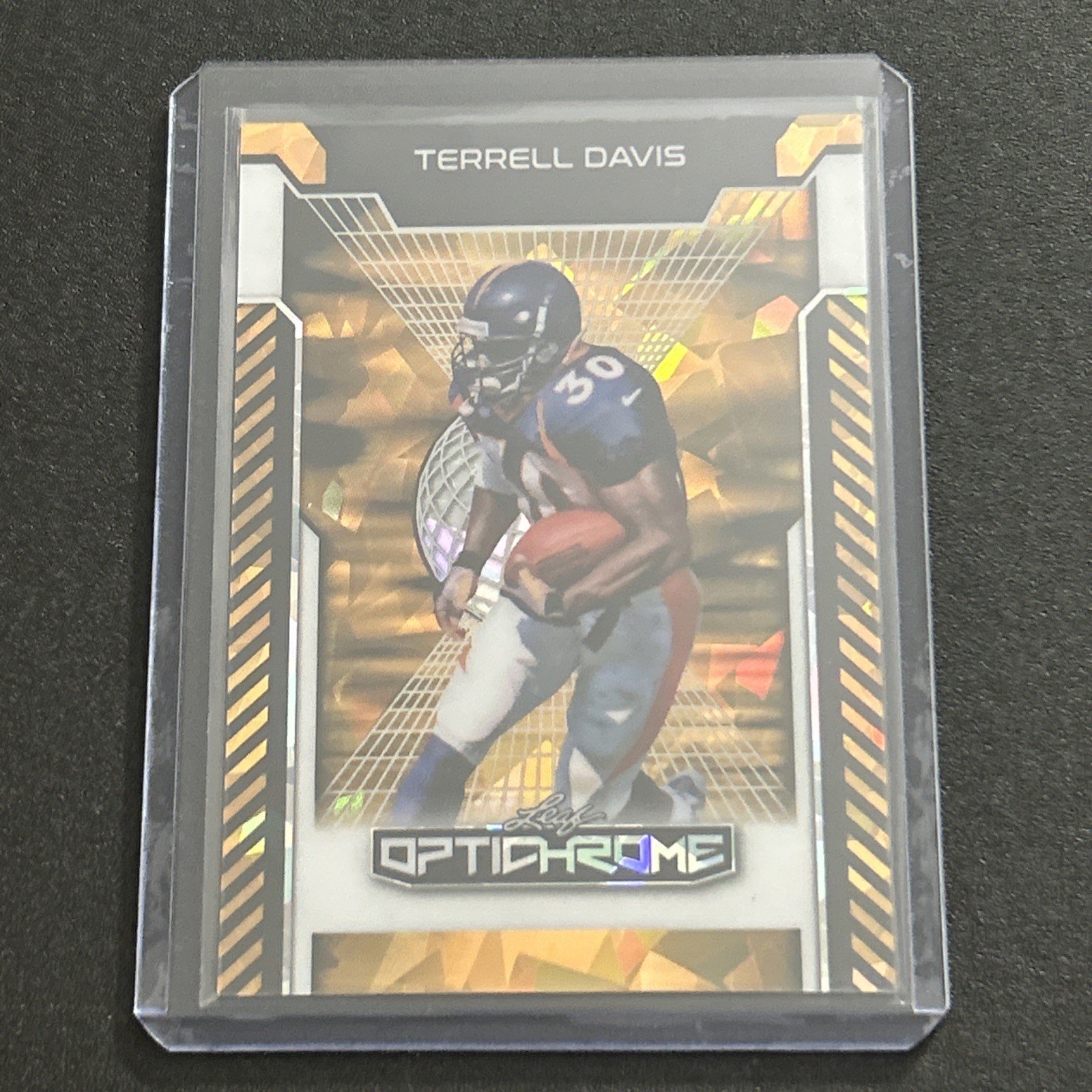 2025 Leaf Optichrome – Terrell Davis, Terrell Davis #234 Gold Shimmer 1/1