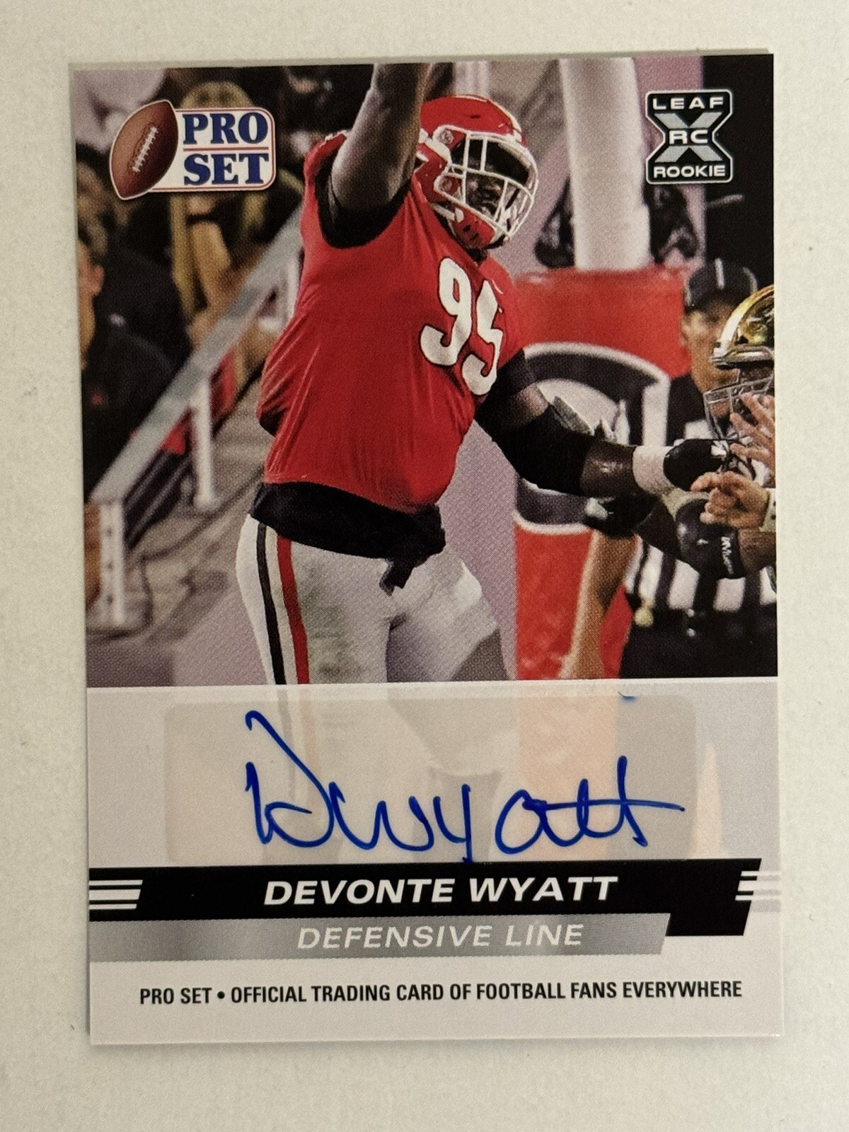 2022 Leaf Pro Set Football – Devonte Wyatt #PSA-DW2 – RC – Autograph