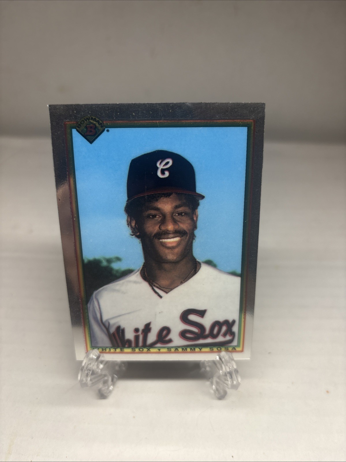 1998 MLB Bowman Chrome Reprints | Sammy Sosa | 90′ Bowman | #19 | White Sox