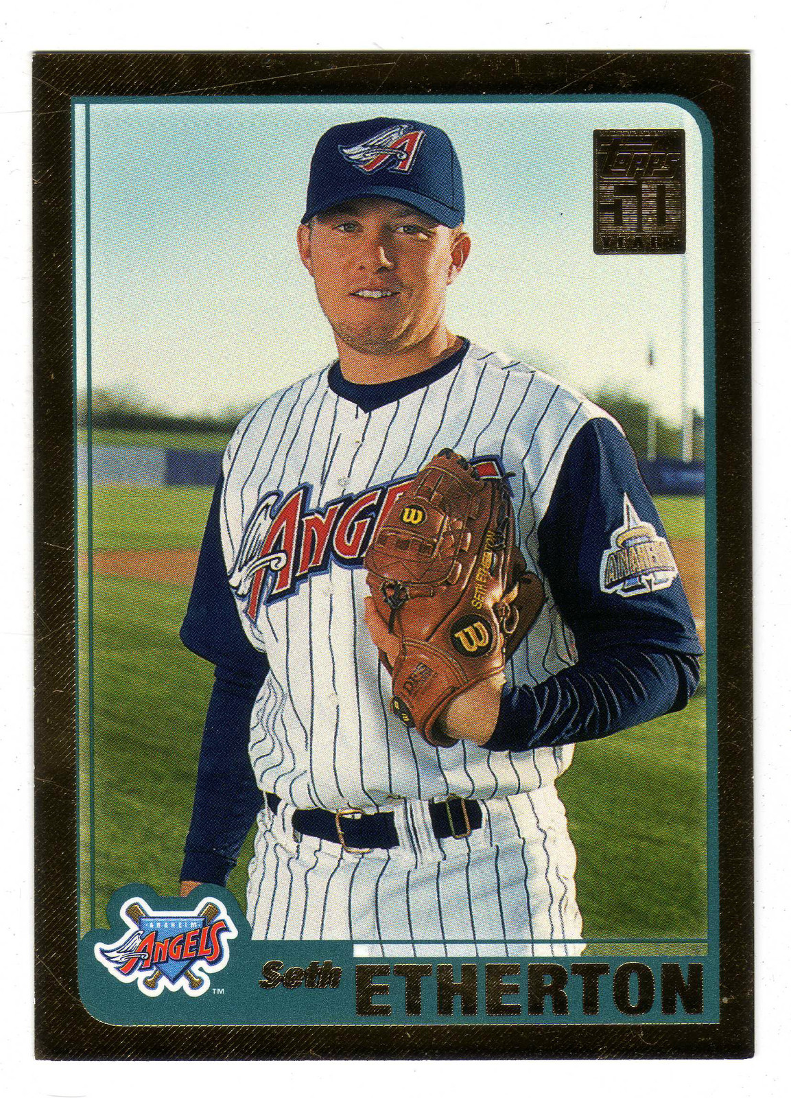 2001 Topps Gold BB #186 Seth Etherton Anaheim Angels BV$5 ####/2001