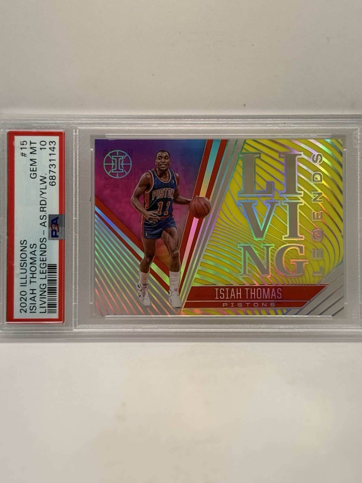Isiah Thomas 2020-21 Panini Illusions #15 Living Legends Yellow Acetate