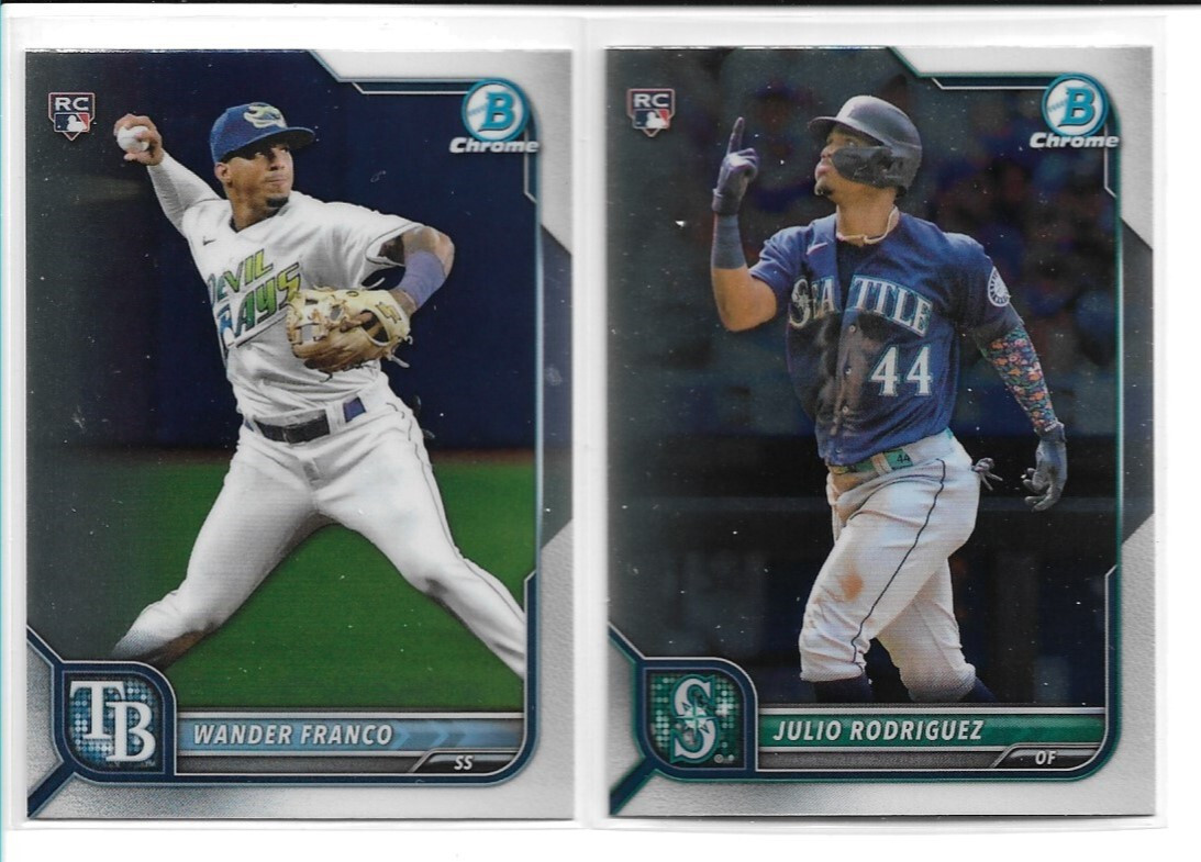 2022 Bowman Chrome 200 Card Set 1-100 BCP151-250 Chourio Acuna Arias Julio RC +