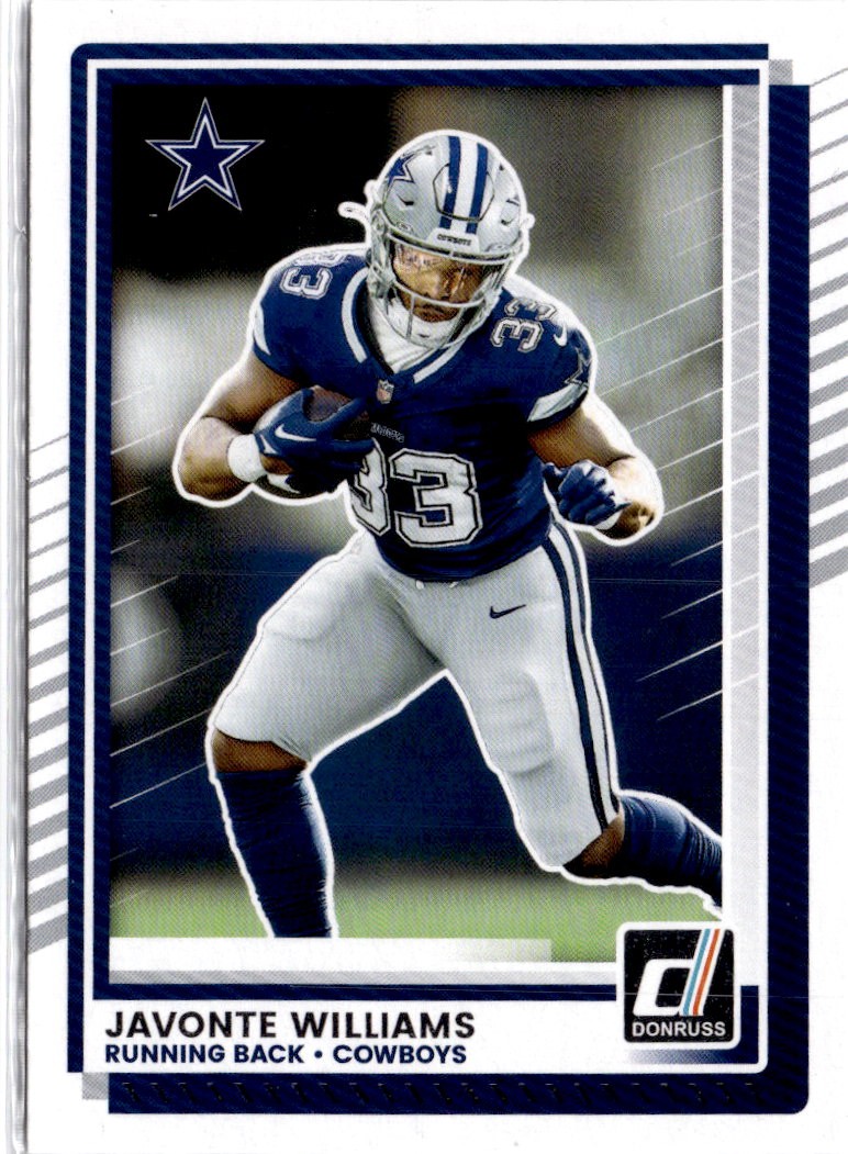 Javonte Williams – 2025 Donruss #265 Press Proofs Blue