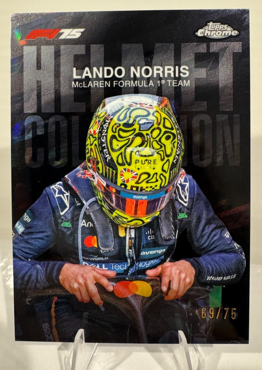 Topps Chrome F1 2025 Lando Norris HC-4 Helmet Logofractor black 69/75