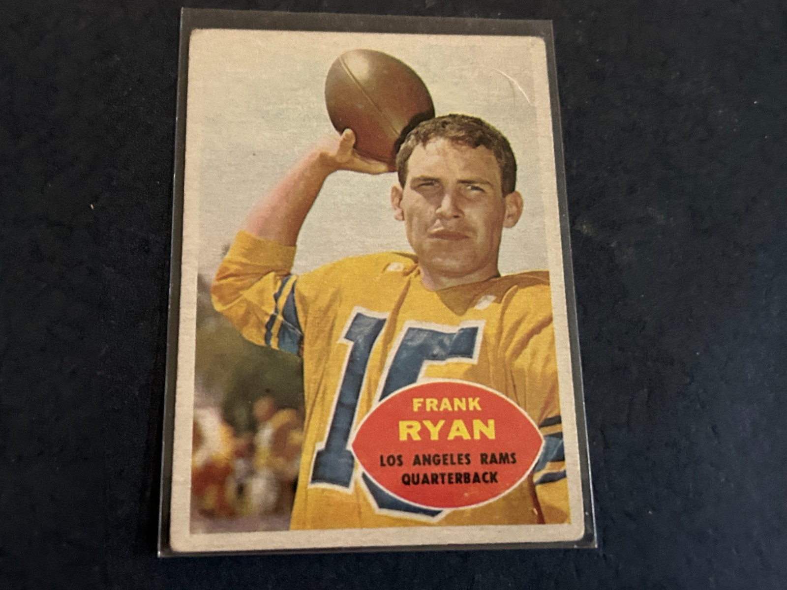 1960 Topps # 62 Frank Ryan Los Angeles Rams RC…VG++/EX…Free Shipping