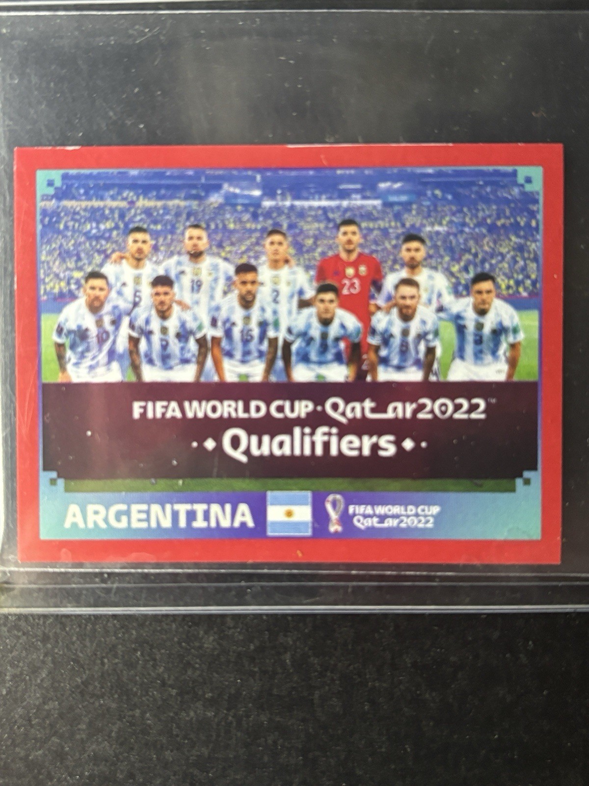 2022 FIFA Qatar World Cup Argentina Sticker #ARG1 Red Parallel