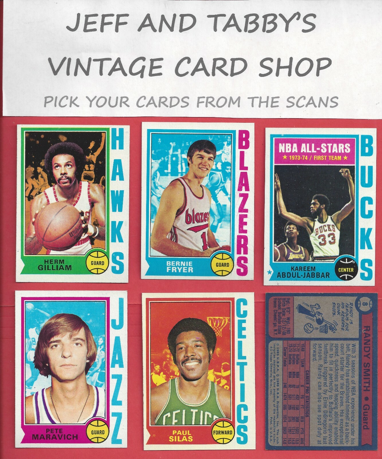 1974-75 TOPPS BASKETBALL 133 TO 264 / SEE DROP DOWN MENU