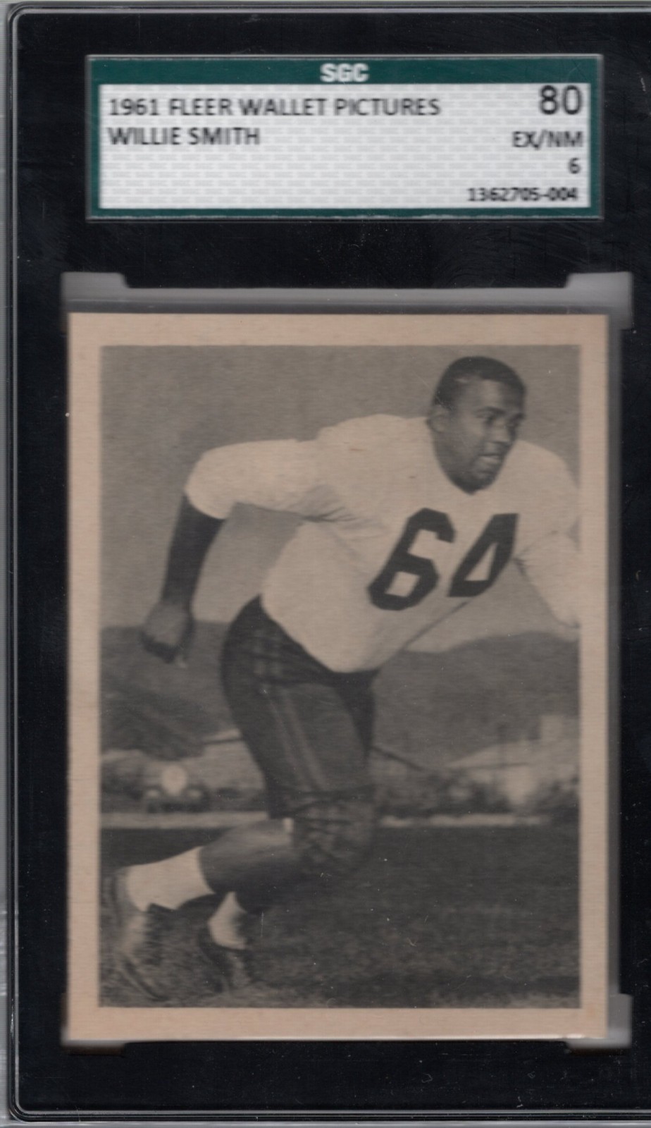 1961 Fleer Wallet Pictures Willie Smith (POP 1 NONE GRADED HIGHER) *